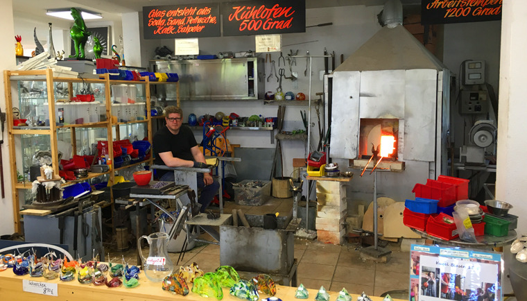 Glasbläserei in Binz